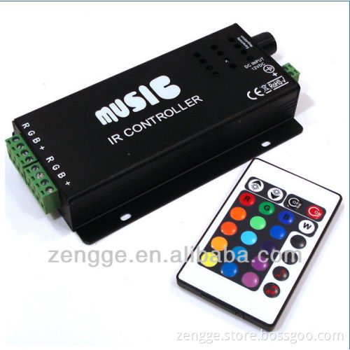 Music Audio Sound RGB Controller,IR Music LED controller,120W music RGB controller